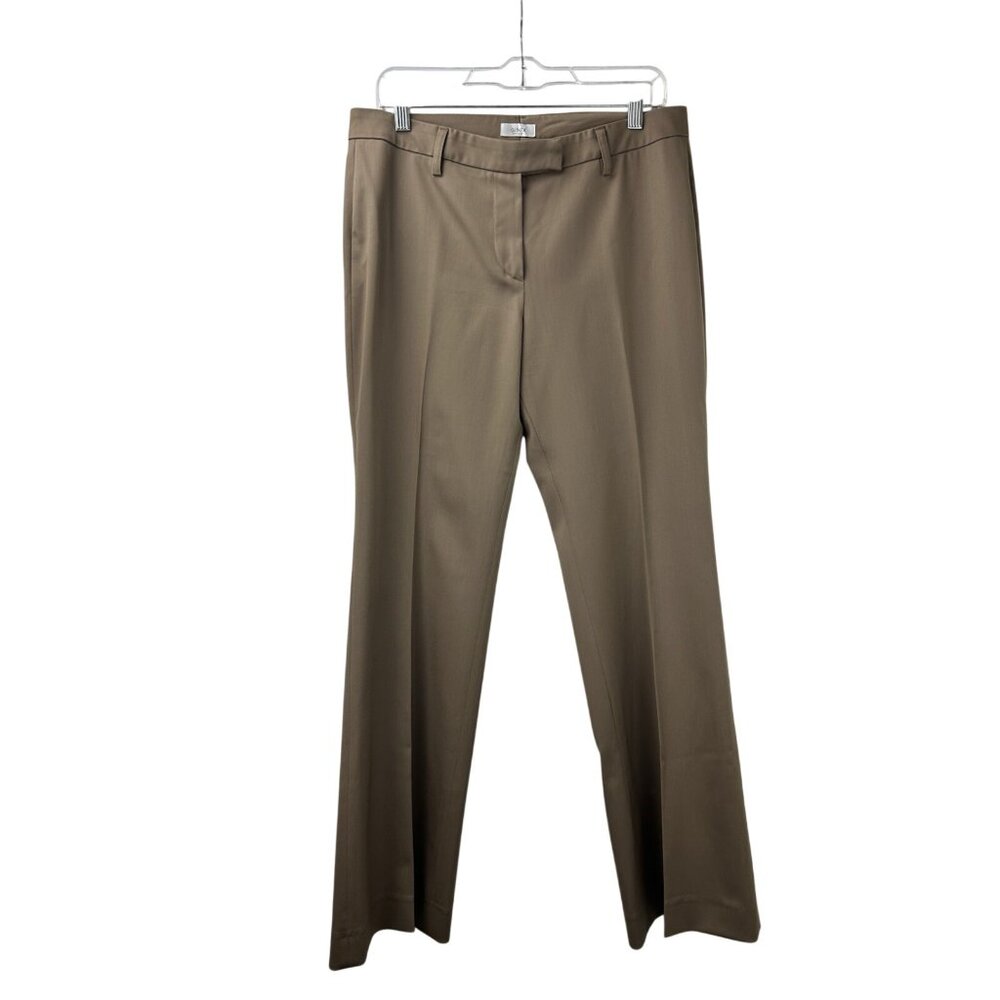Gunex Italy Dress Slacks Pants Size 8 Office Business Virgin Wool Blend Wide Leg - Picture 1 of 16